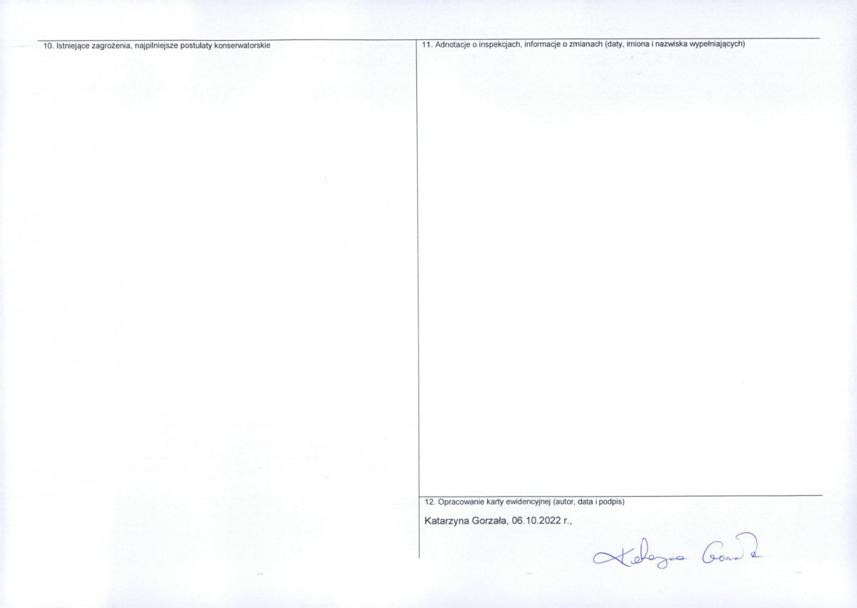 Karta obiektu niewpisanego do rejestru, skan nr 2