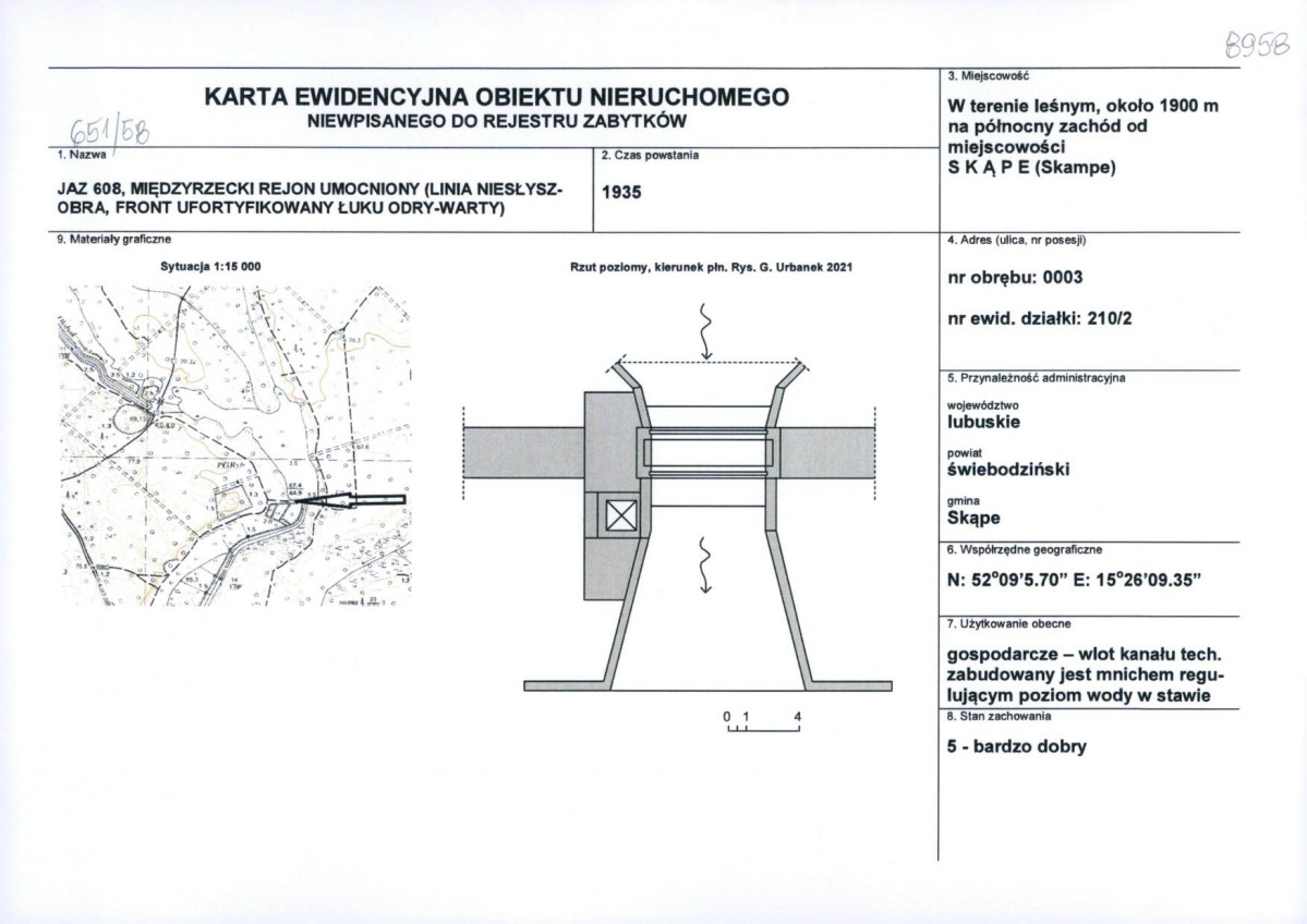 KEZN - Karta obiektu niewpisanego do rejestru, skan nr 1