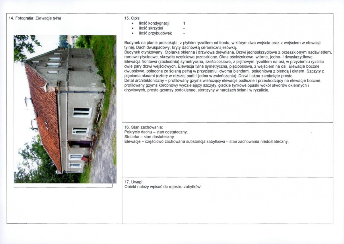 Karta obiektu niewpisanego do rejestru, skan nr 2