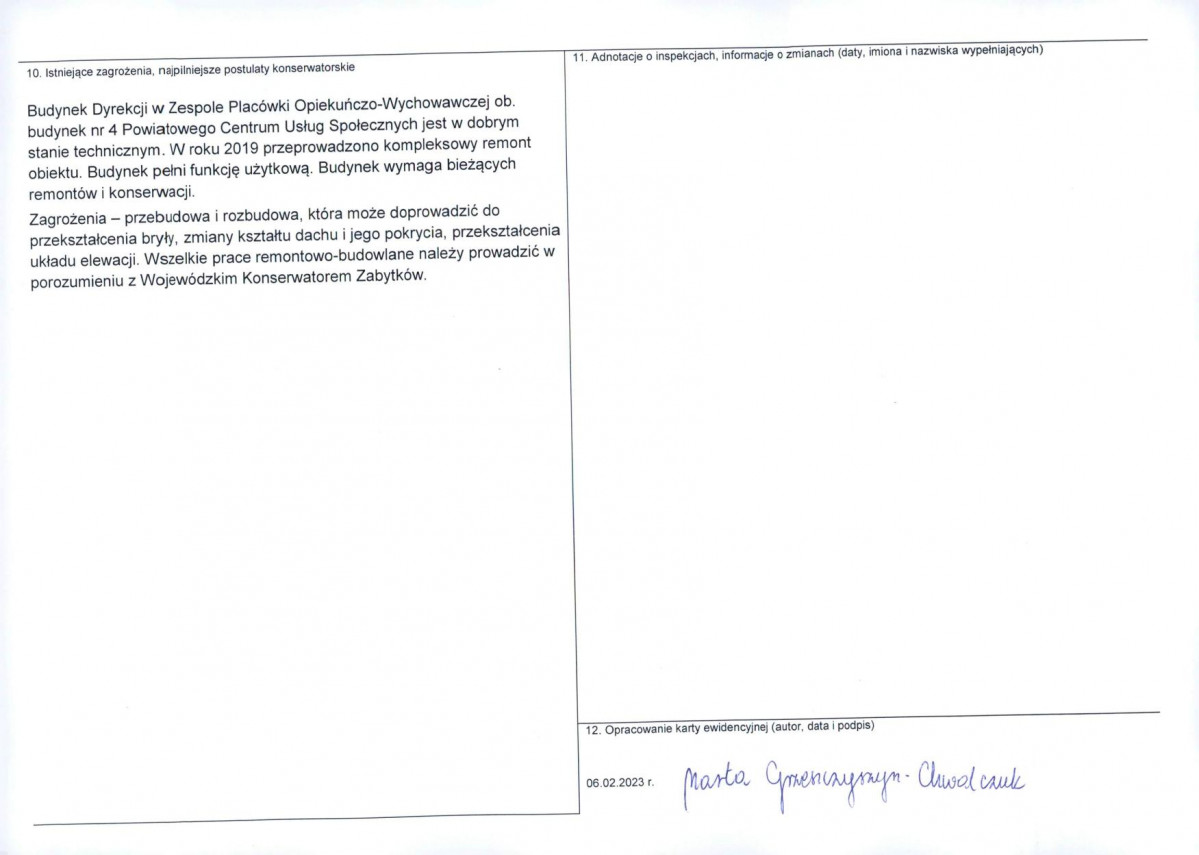 KEZN - Karta obiektu niewpisanego do rejestru, skan nr 2