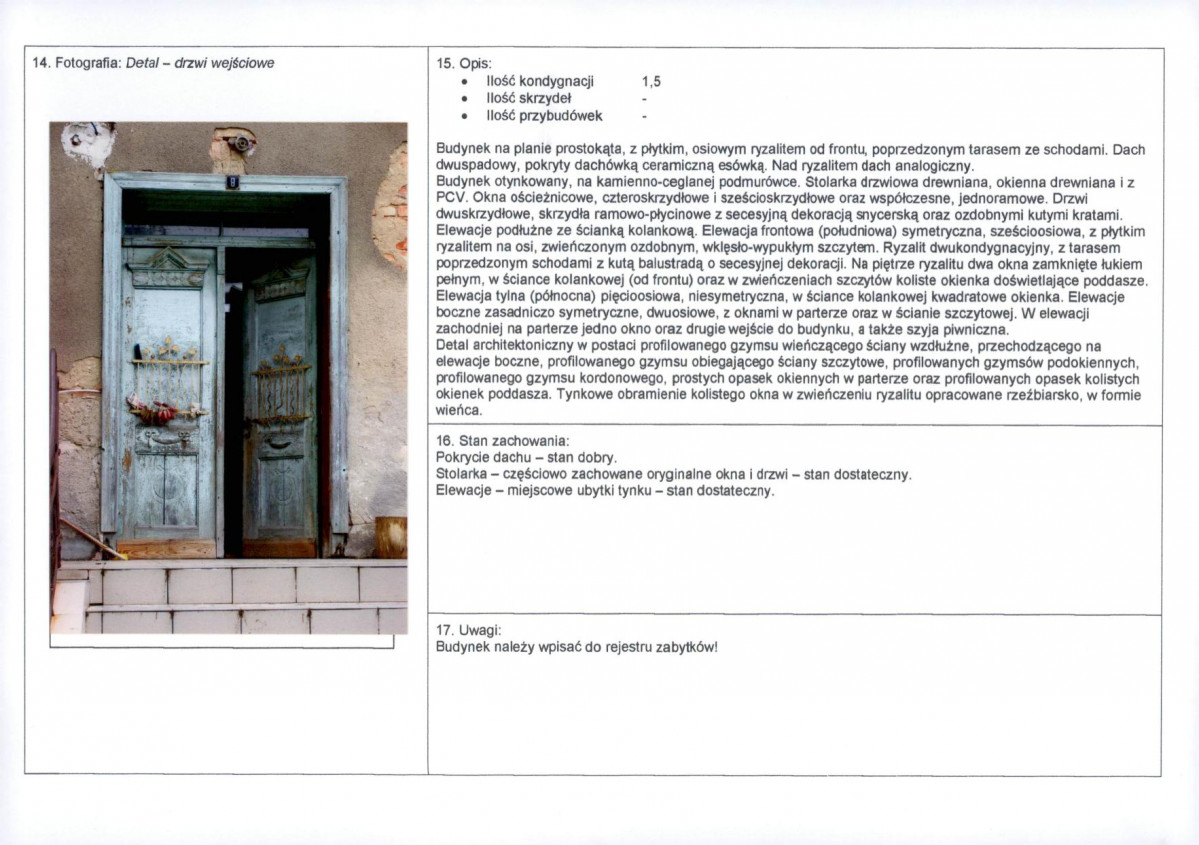 Karta obiektu niewpisanego do rejestru, skan nr 2