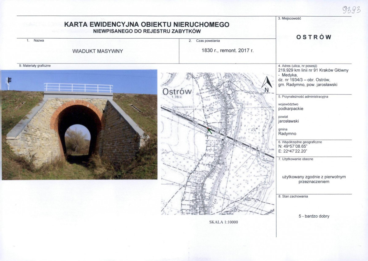 Karta obiektu niewpisanego do rejestru, skan nr 1