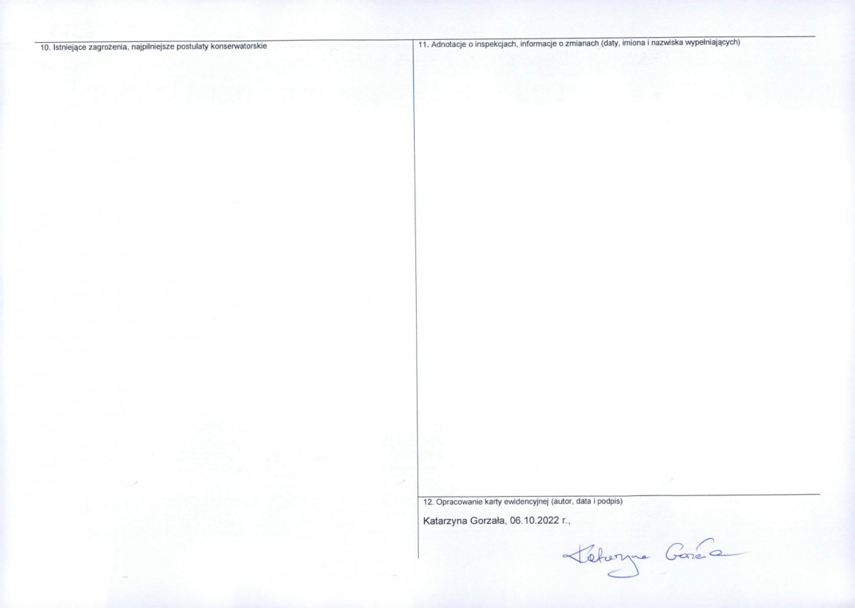 Karta obiektu niewpisanego do rejestru, skan nr 2