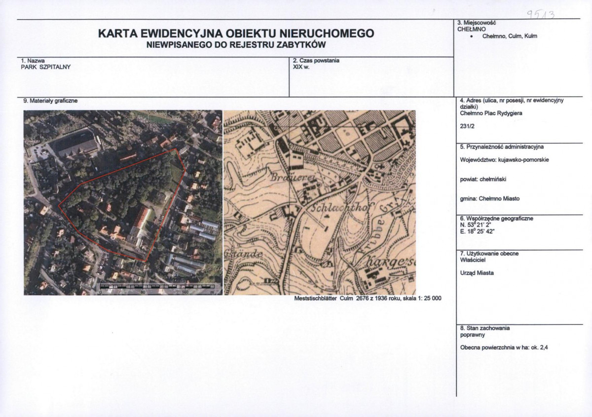Karta obiektu niewpisanego do rejestru, skan nr 1