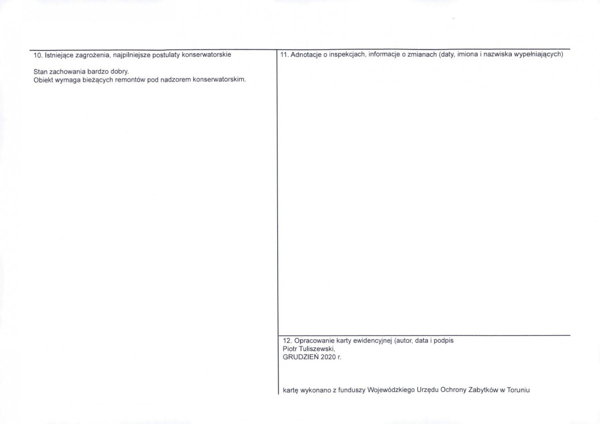 KEZN - Karta obiektu niewpisanego do rejestru, skan nr 2