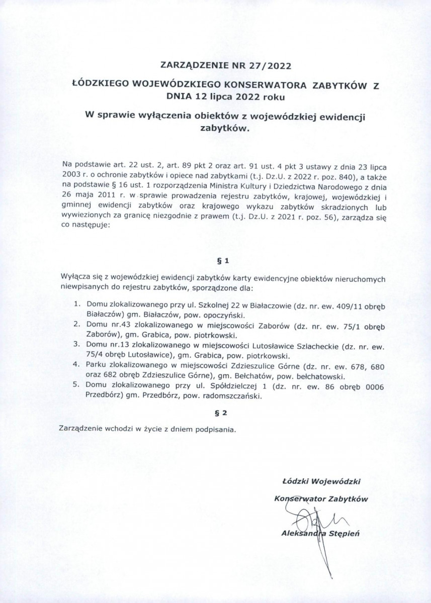 wyl - Wyłączenie z ewidencji, skan nr 1