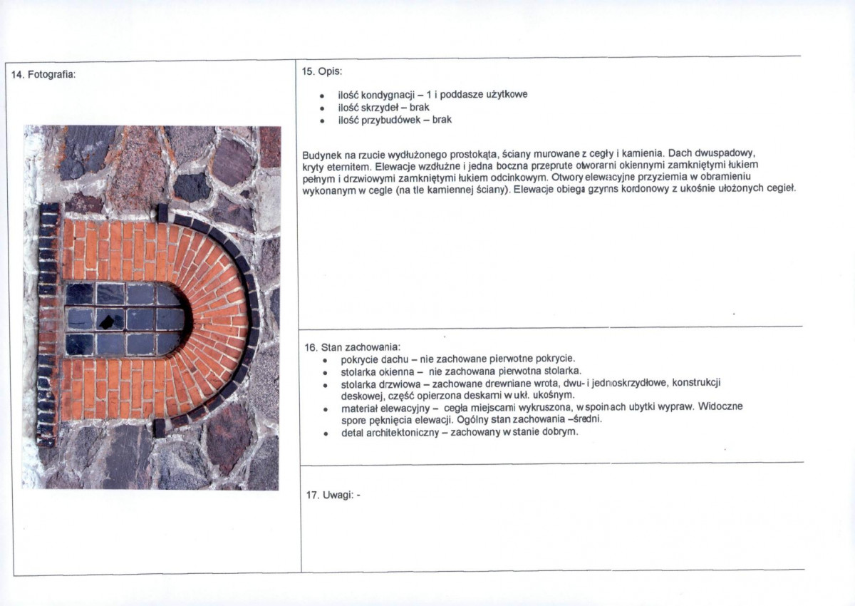 Karta obiektu niewpisanego do rejestru, skan nr 2