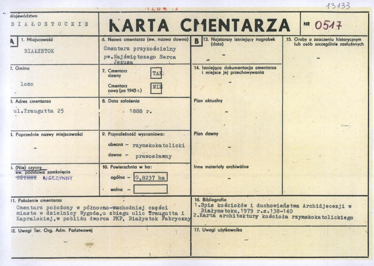 Karta cmentarza, skan nr 1