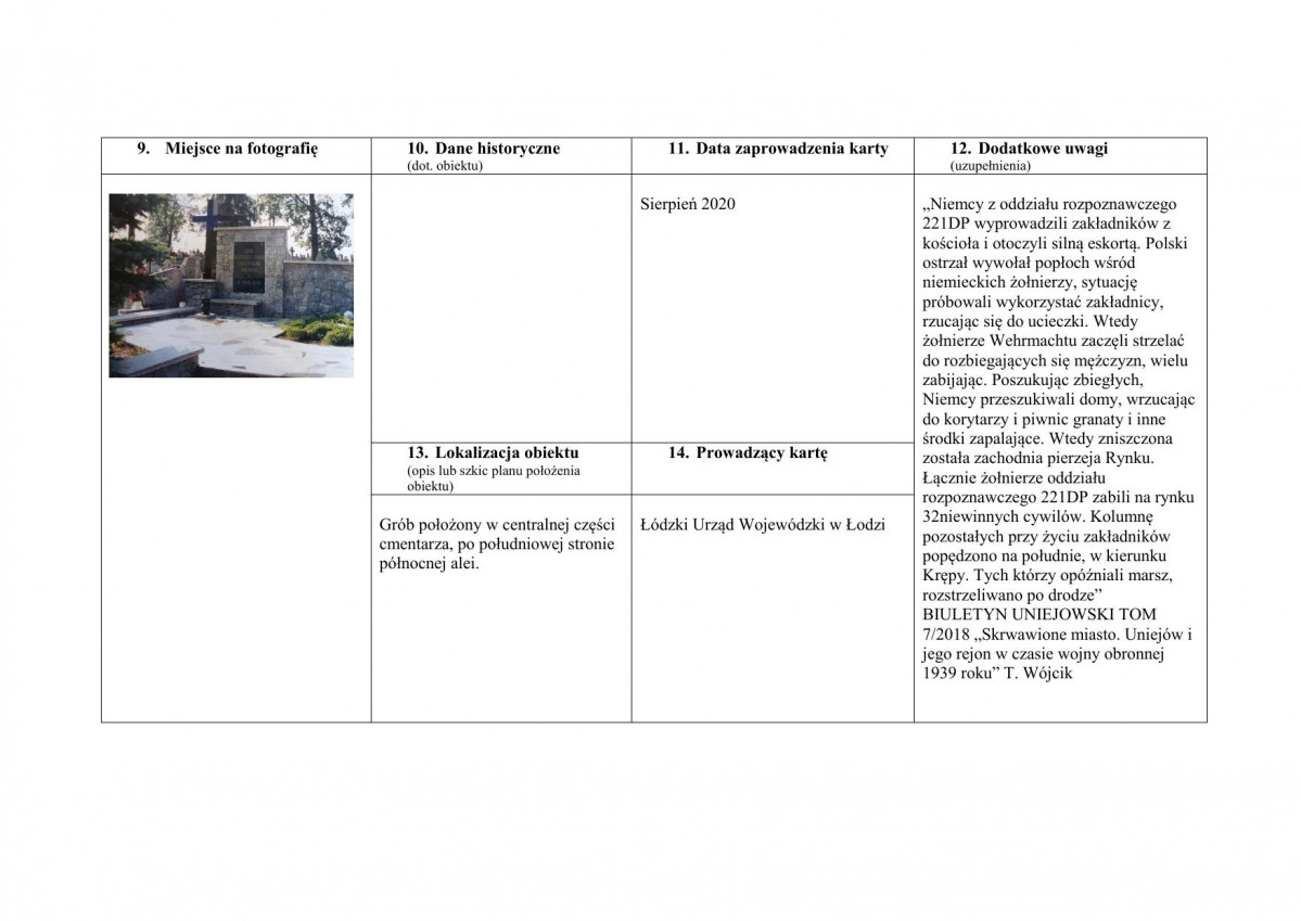 karta ewidencyjna, skan nr 2