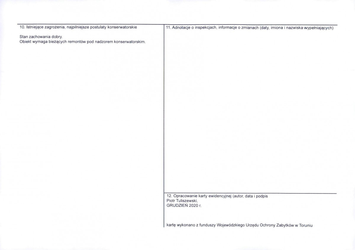 KEZN - Karta obiektu niewpisanego do rejestru, skan nr 2