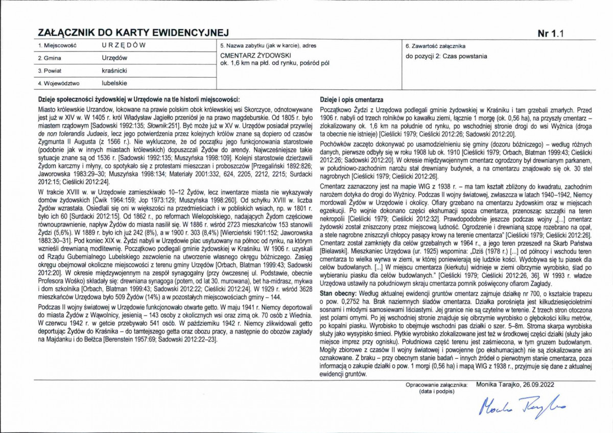 KEZN - Karta obiektu niewpisanego do rejestru, skan nr 3