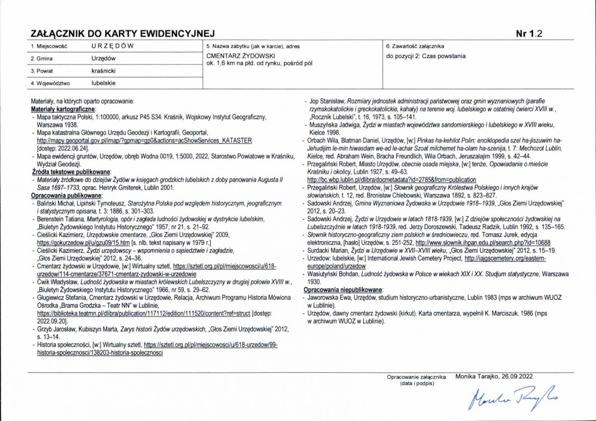 KEZN - Karta obiektu niewpisanego do rejestru, skan nr 4