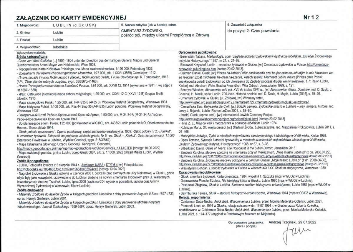 KEZN - Karta obiektu niewpisanego do rejestru, skan nr 4