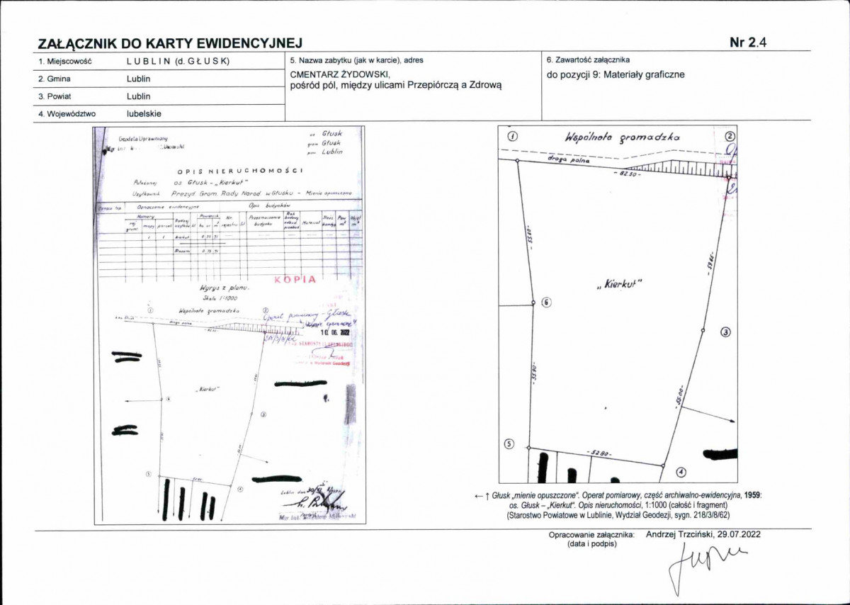 KEZN - Karta obiektu niewpisanego do rejestru, skan nr 8