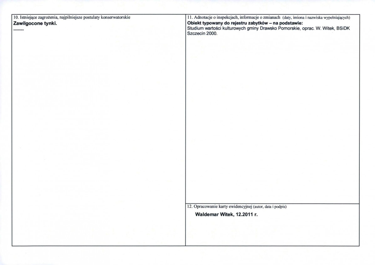 Karta obiektu niewpisanego do rejestru, skan nr 2