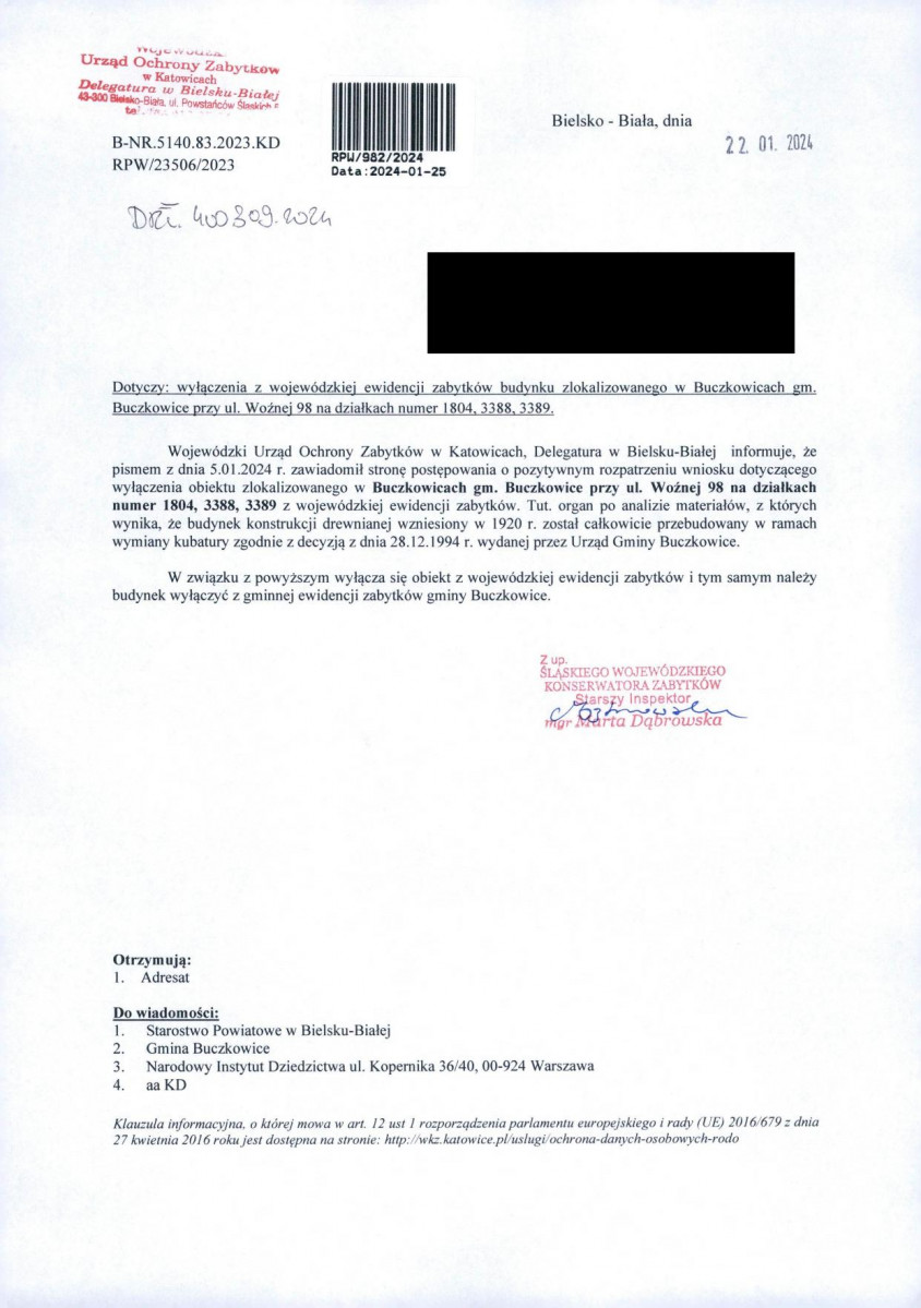 wyl - Wyłączenie z ewidencji, skan nr 1