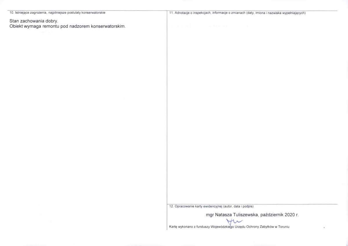 KEZN - Karta obiektu niewpisanego do rejestru, skan nr 2