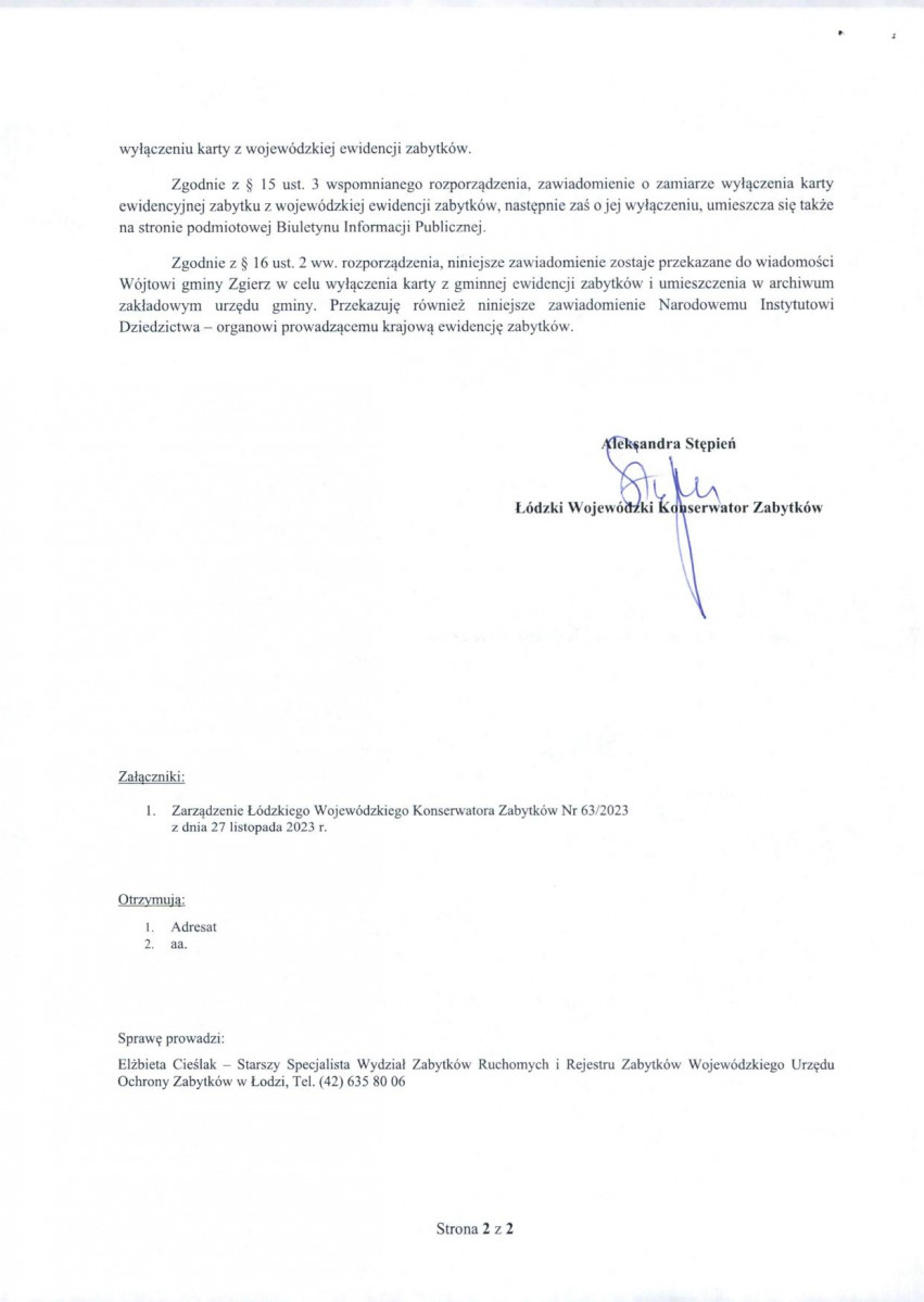 wyl - Wyłączenie z ewidencji, skan nr 2