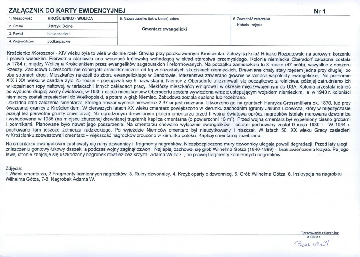 Karta cmentarza, skan nr 5
