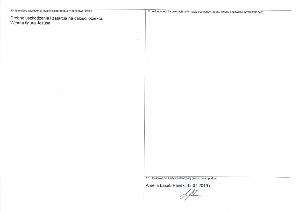 Karta obiektu niewpisanego do rejestru, skan nr 2