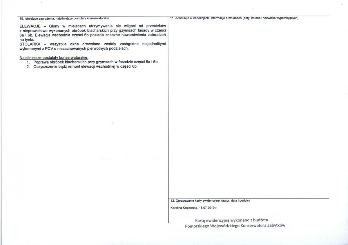 Karta obiektu niewpisanego do rejestru, skan nr 4