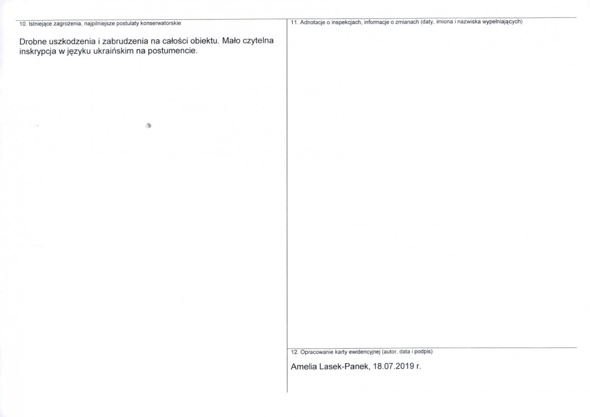 Karta obiektu niewpisanego do rejestru, skan nr 2