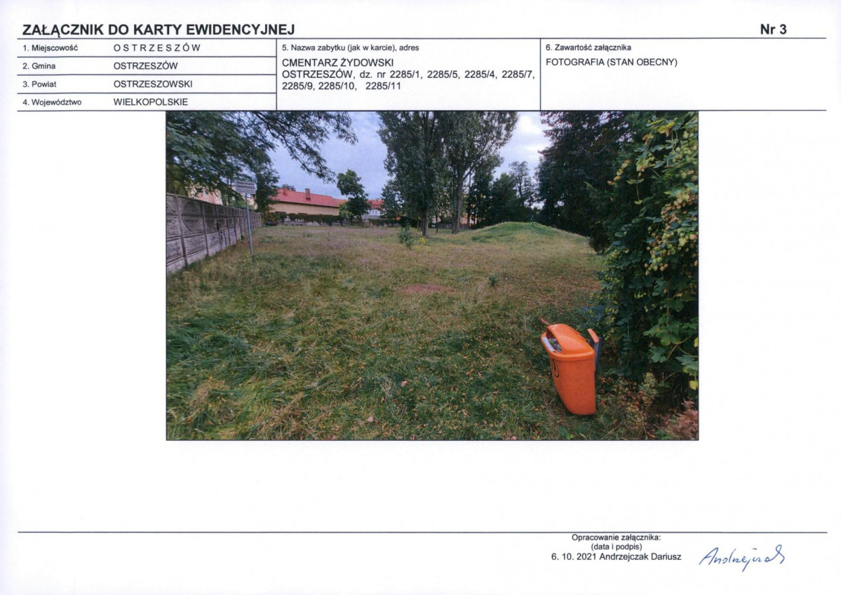 Karta cmentarza, skan nr 7