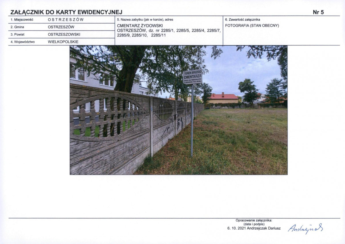 Karta cmentarza, skan nr 9