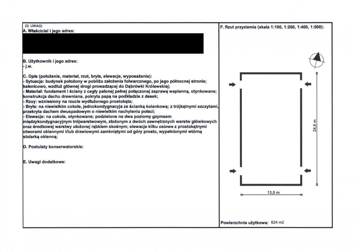 KEZN - Karta obiektu niewpisanego do rejestru, skan nr 2