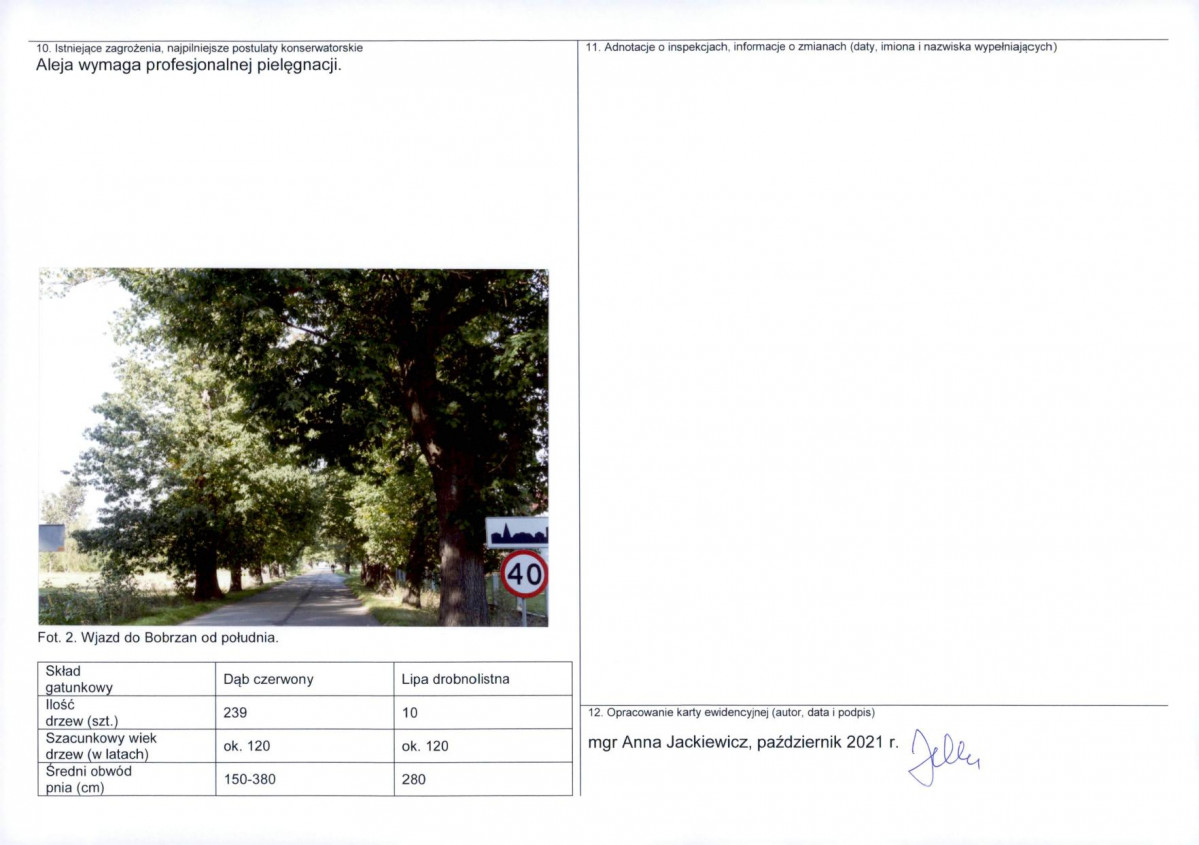 Karta obiektu niewpisanego do rejestru, skan nr 2