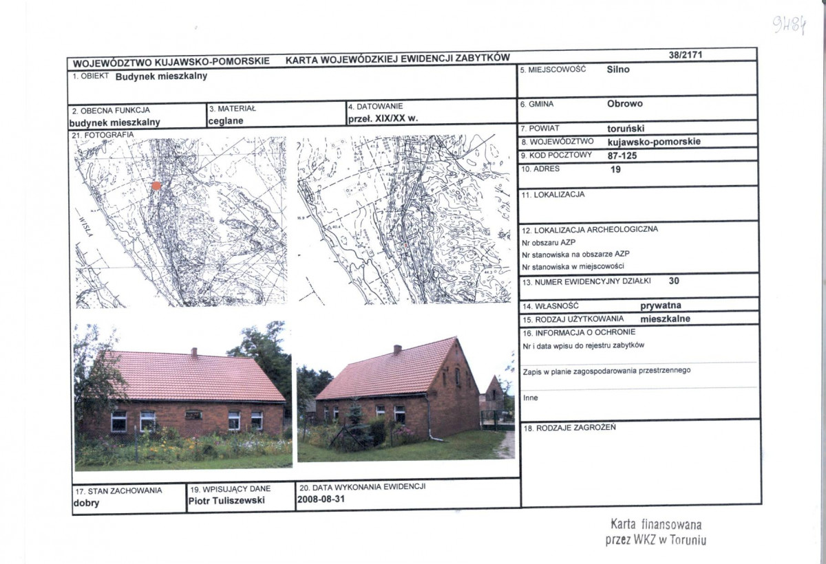 KEZN - Karta obiektu niewpisanego do rejestru, skan nr 1