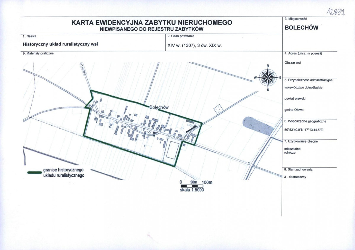 Karta obiektu niewpisanego do rejestru, skan nr 1