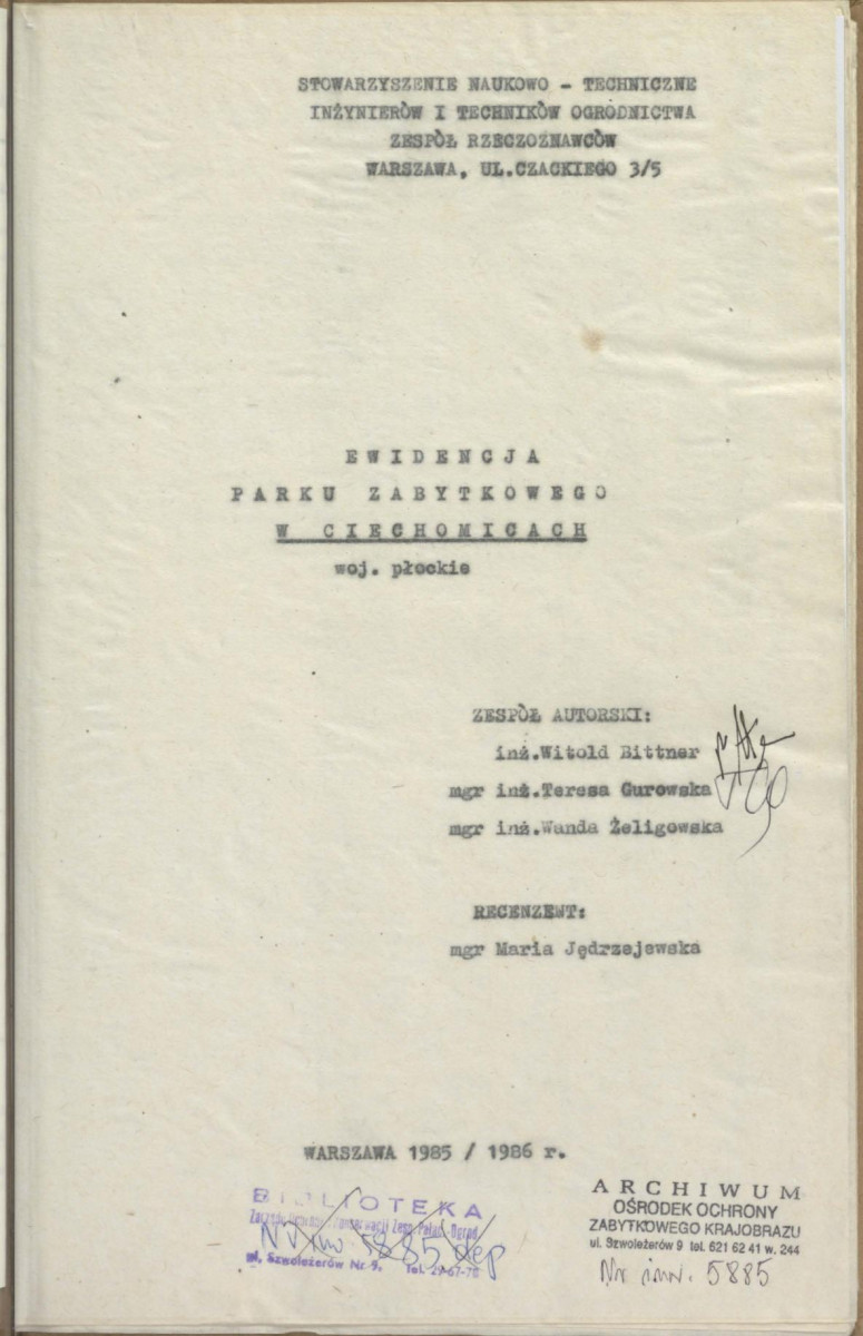 Ewidencja parkowa, skan nr 4