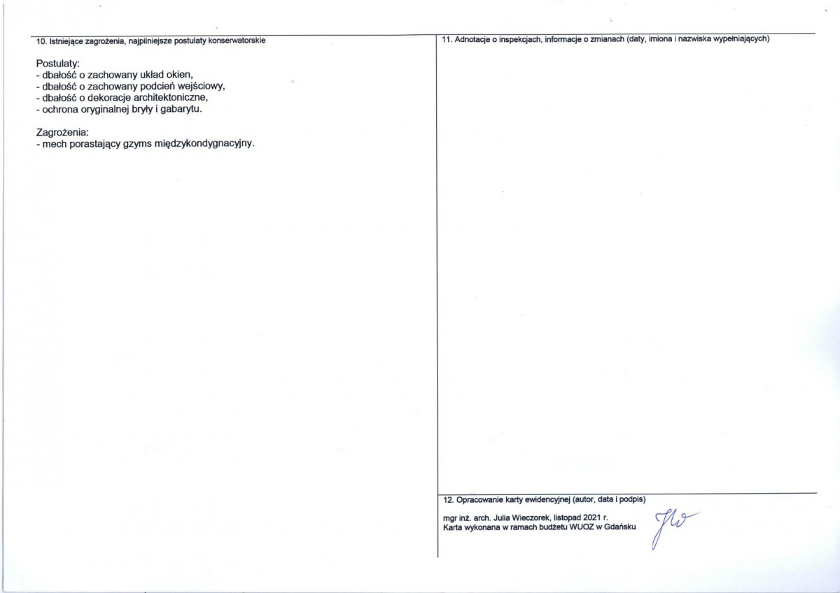 Karta obiektu niewpisanego do rejestru, skan nr 4