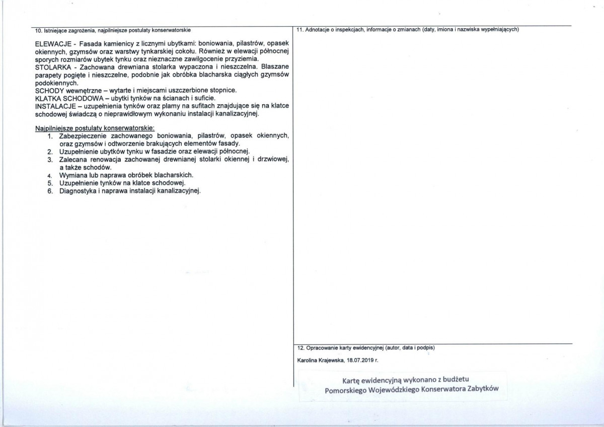Karta obiektu niewpisanego do rejestru, skan nr 4