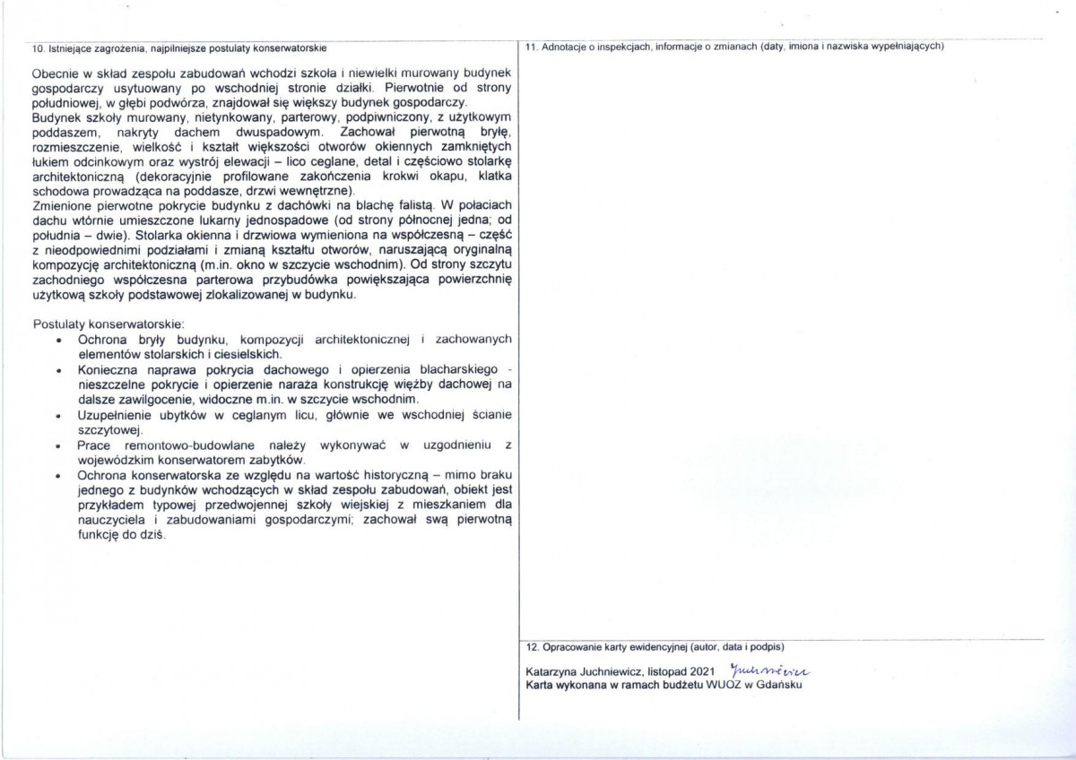 Karta obiektu niewpisanego do rejestru, skan nr 4