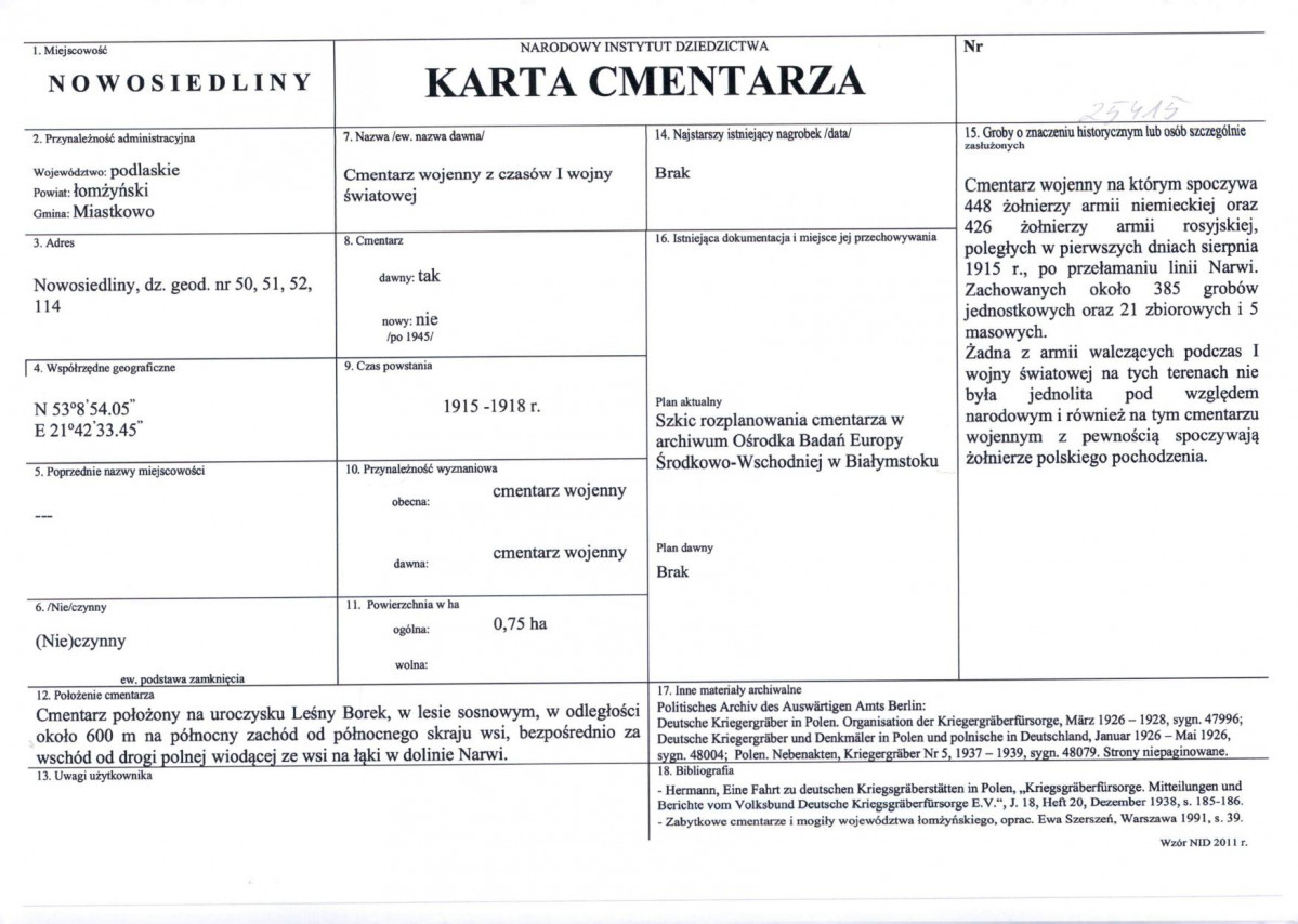 Karta cmentarza, skan nr 1