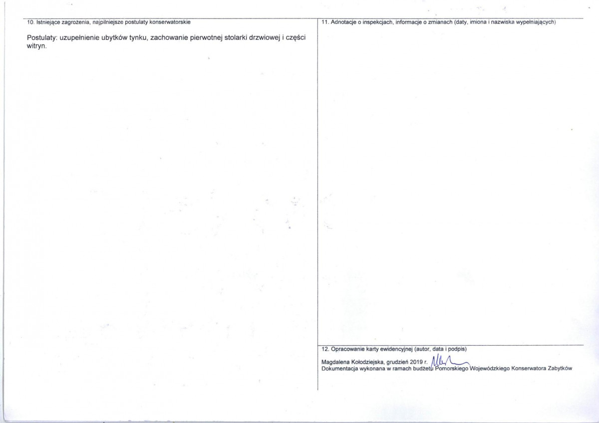 Karta obiektu niewpisanego do rejestru, skan nr 4