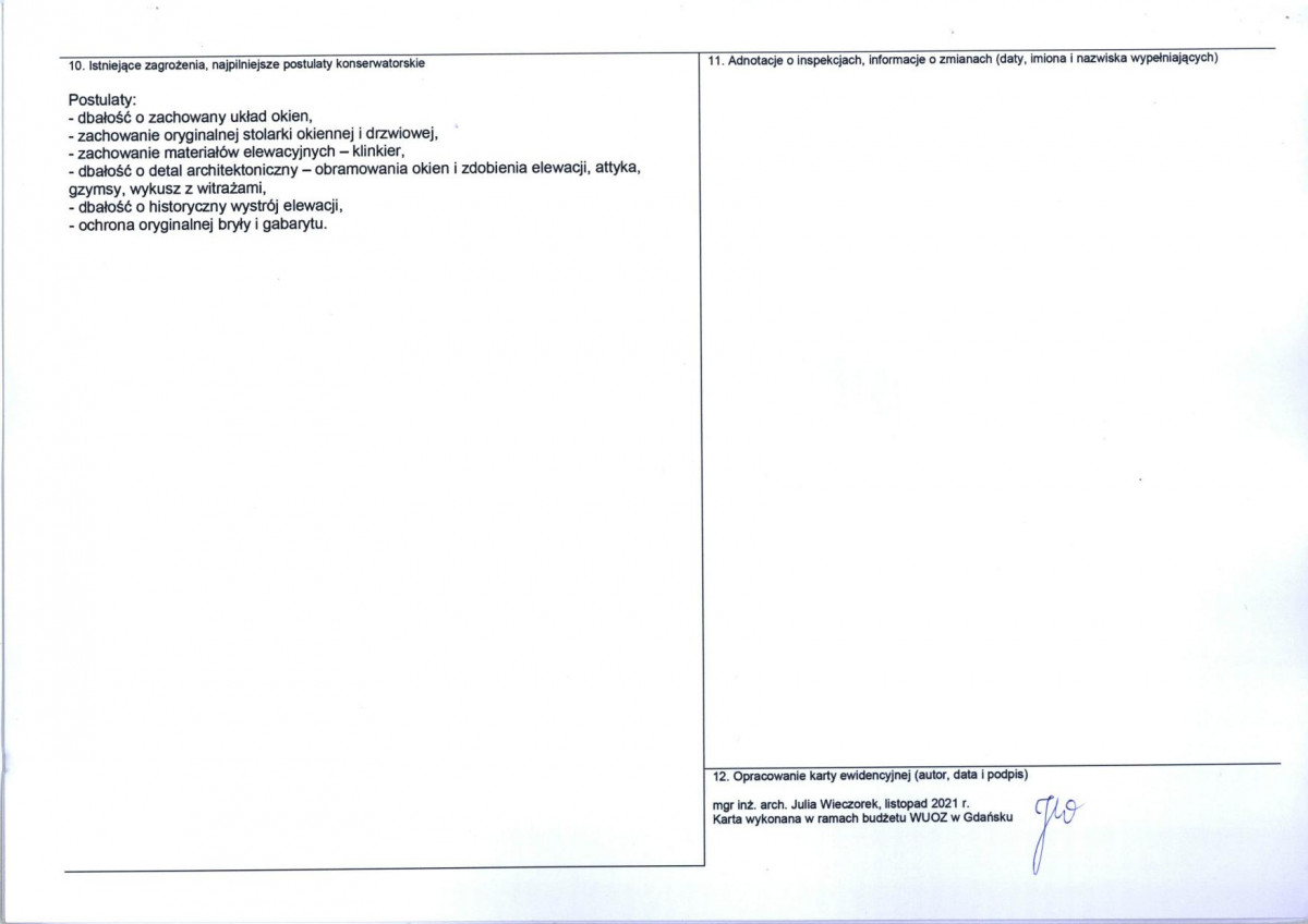 Karta obiektu niewpisanego do rejestru, skan nr 4
