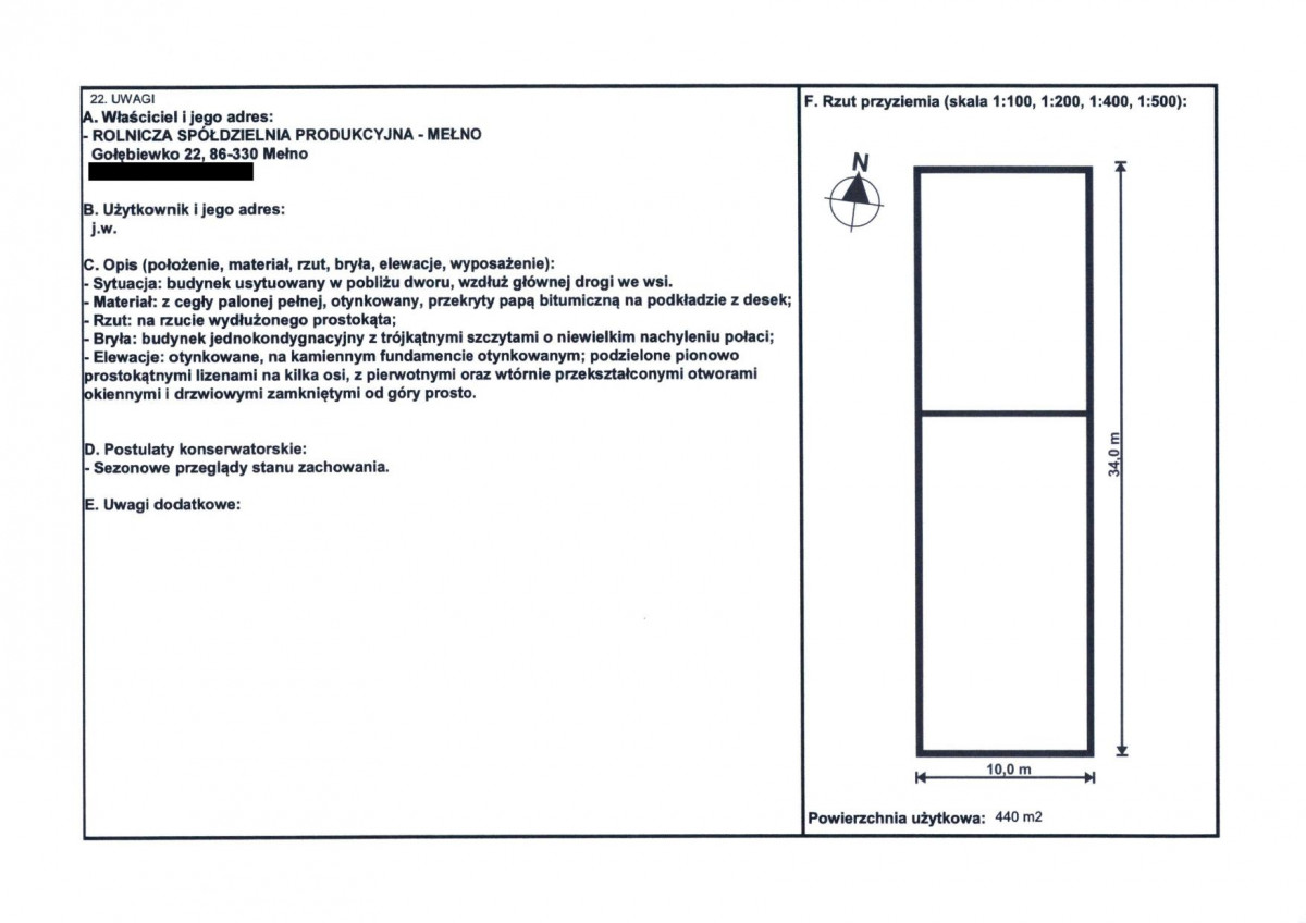 KEZN - Karta obiektu niewpisanego do rejestru, skan nr 2