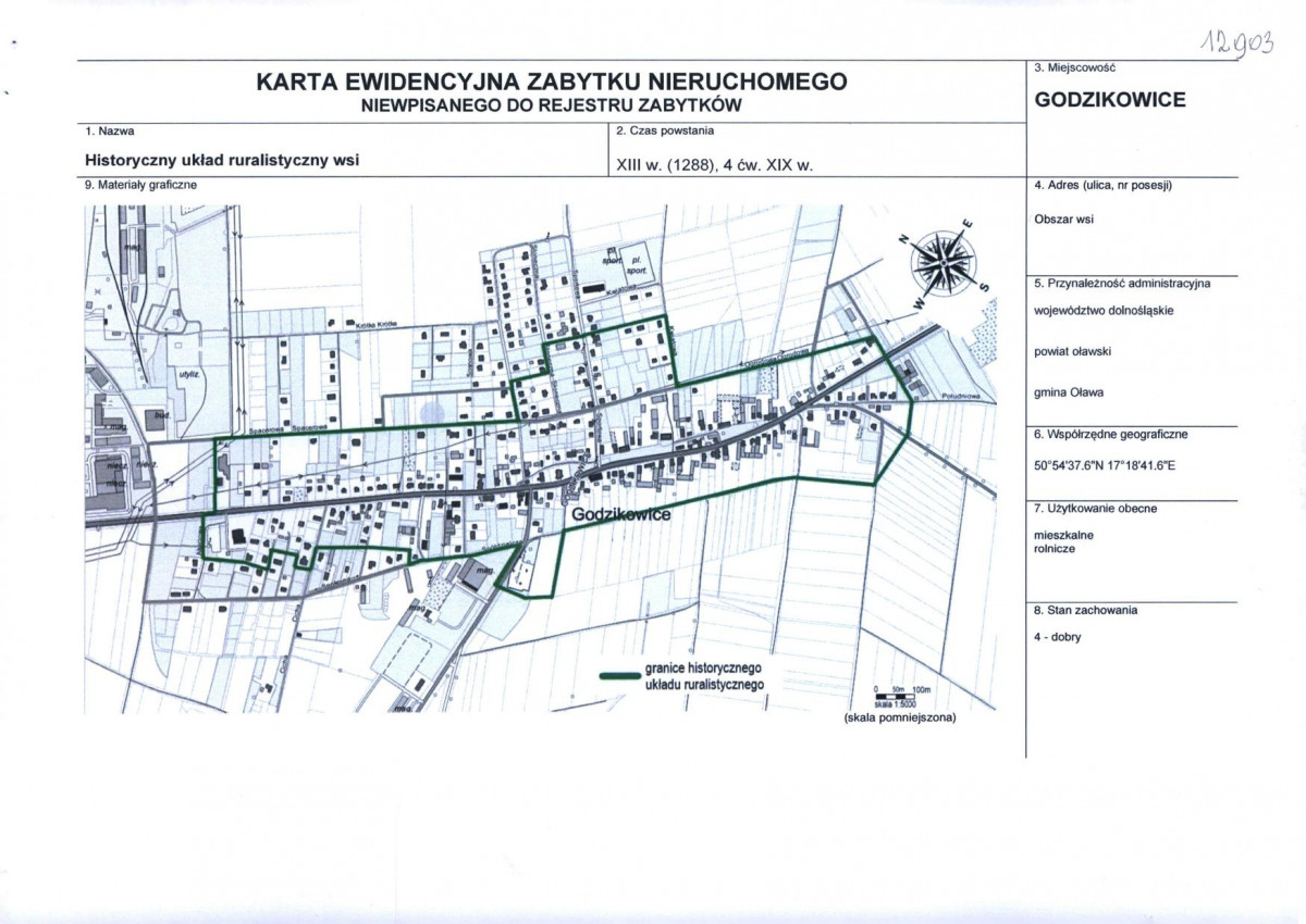 Karta obiektu niewpisanego do rejestru, skan nr 1