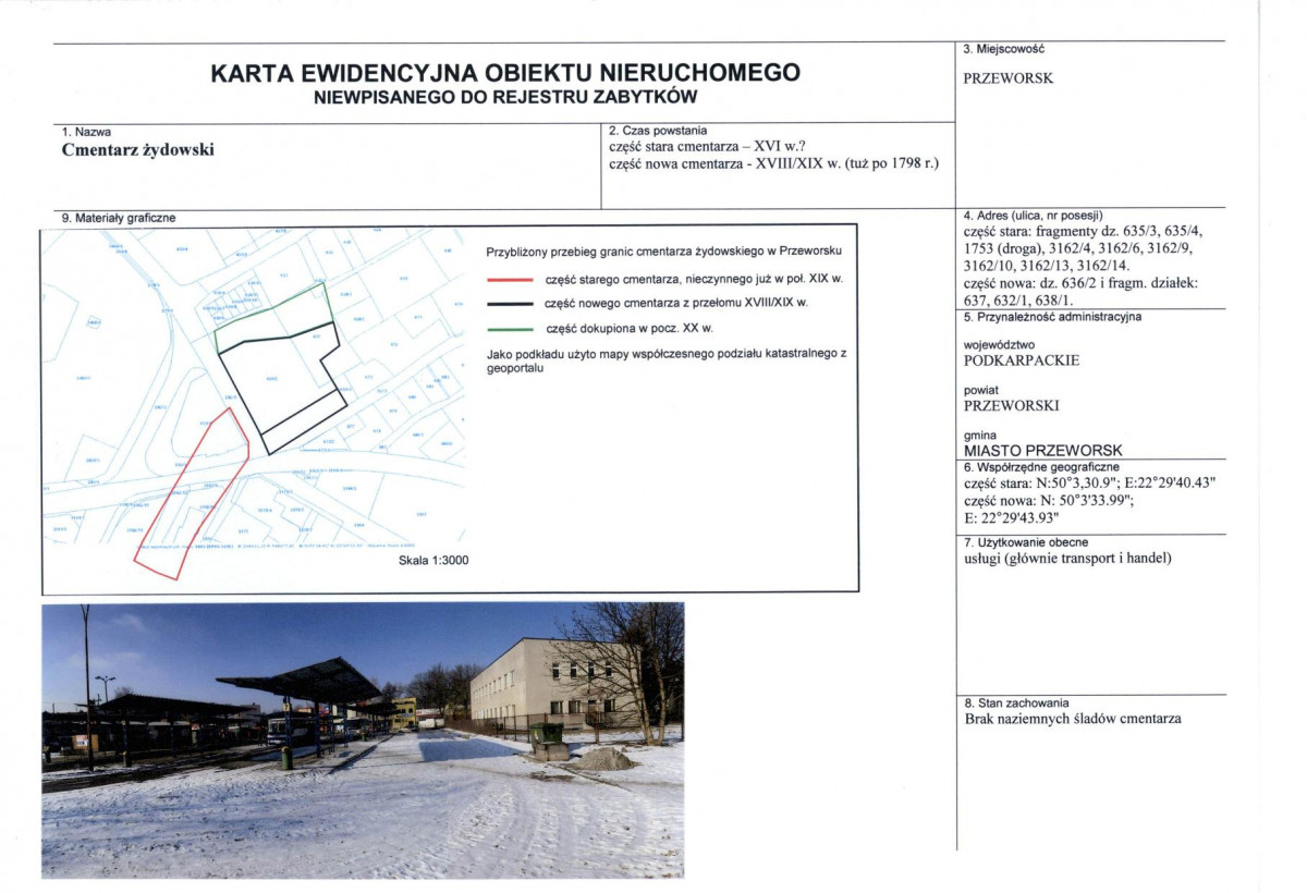 Karta obiektu niewpisanego do rejestru, skan nr 1