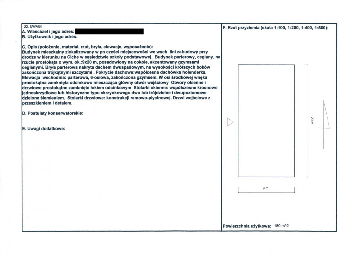 KEZN - Karta obiektu niewpisanego do rejestru, skan nr 2