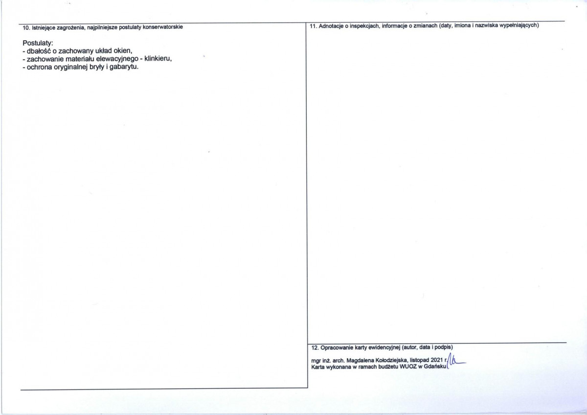 Karta obiektu niewpisanego do rejestru, skan nr 4
