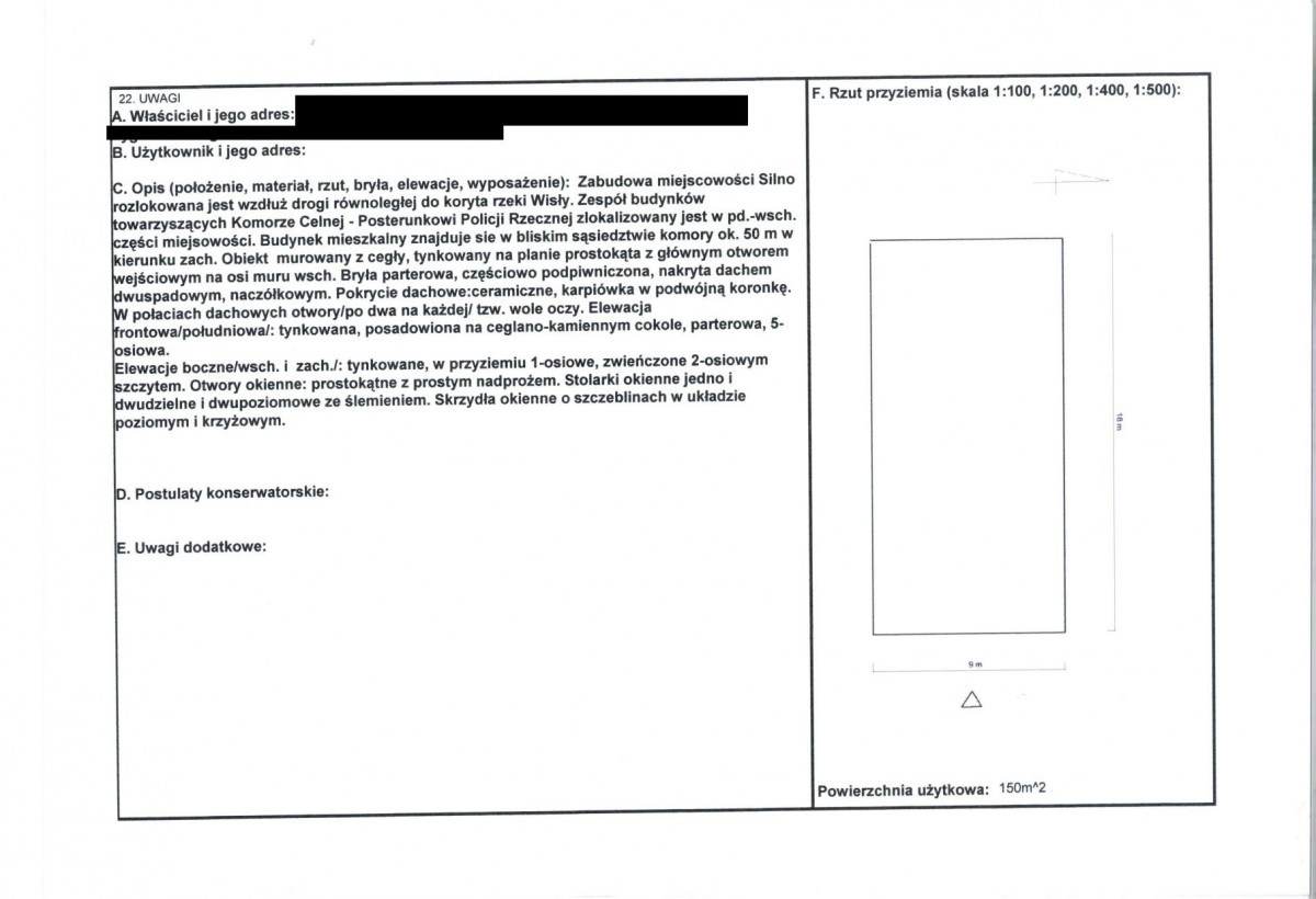 KEZN - Karta obiektu niewpisanego do rejestru, skan nr 2