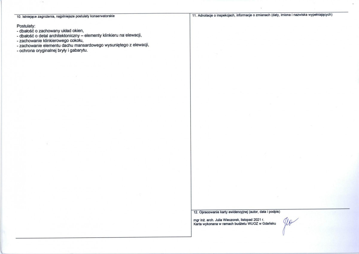 Karta obiektu niewpisanego do rejestru, skan nr 4