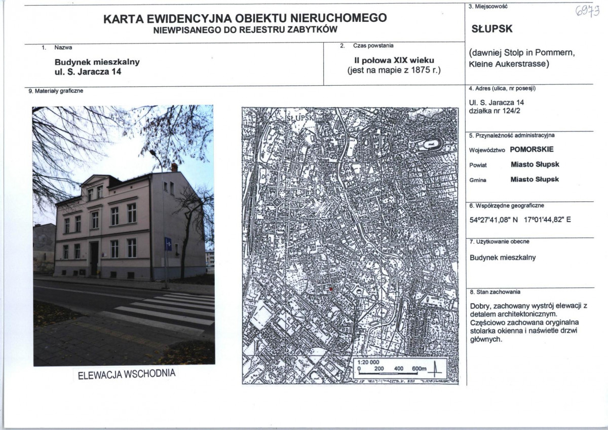 Karta obiektu niewpisanego do rejestru, skan nr 1