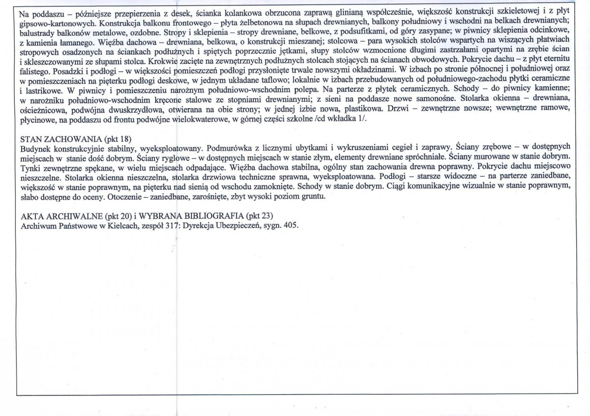 KEZN - Karta obiektu niewpisanego do rejestru, skan nr 5
