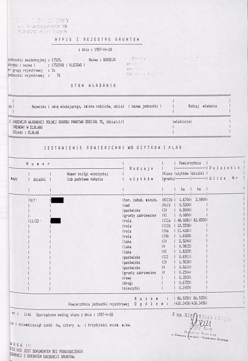 EP - Ewidencja parkowa, skan nr 10
