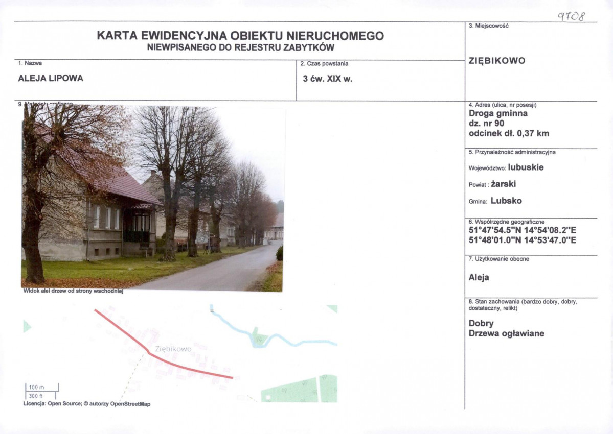 KEZN - Karta obiektu niewpisanego do rejestru, skan nr 1